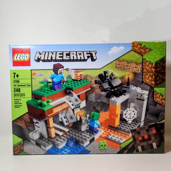 Lego Other - NEW LEGO Minecraft The Abandoned Mine Building Set Toy 21166 Zombie Cave Slime S